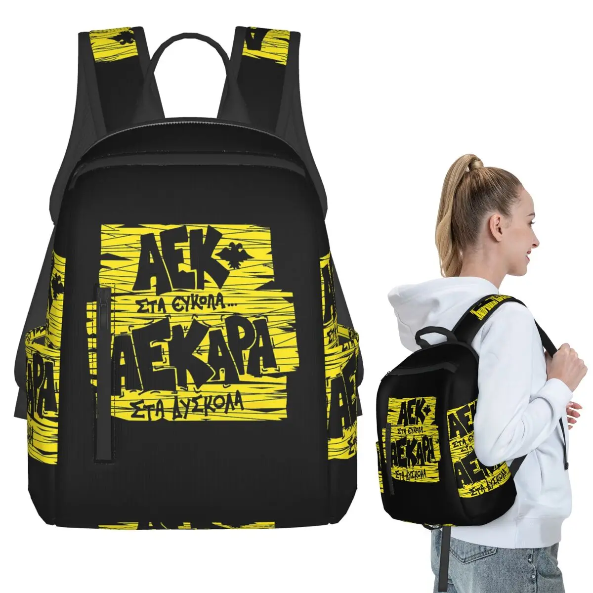 

AEK ATHENS Backpack Student BookBag Kids School Bag Computer Shoulder Bags Boys Girls
