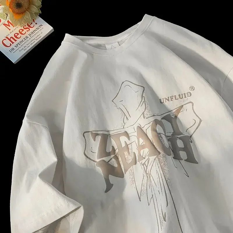 

tees streetwear plus size top women graphic t shirts anime oversized 100℅ cotton men clothing printed funny harajuku fashion
