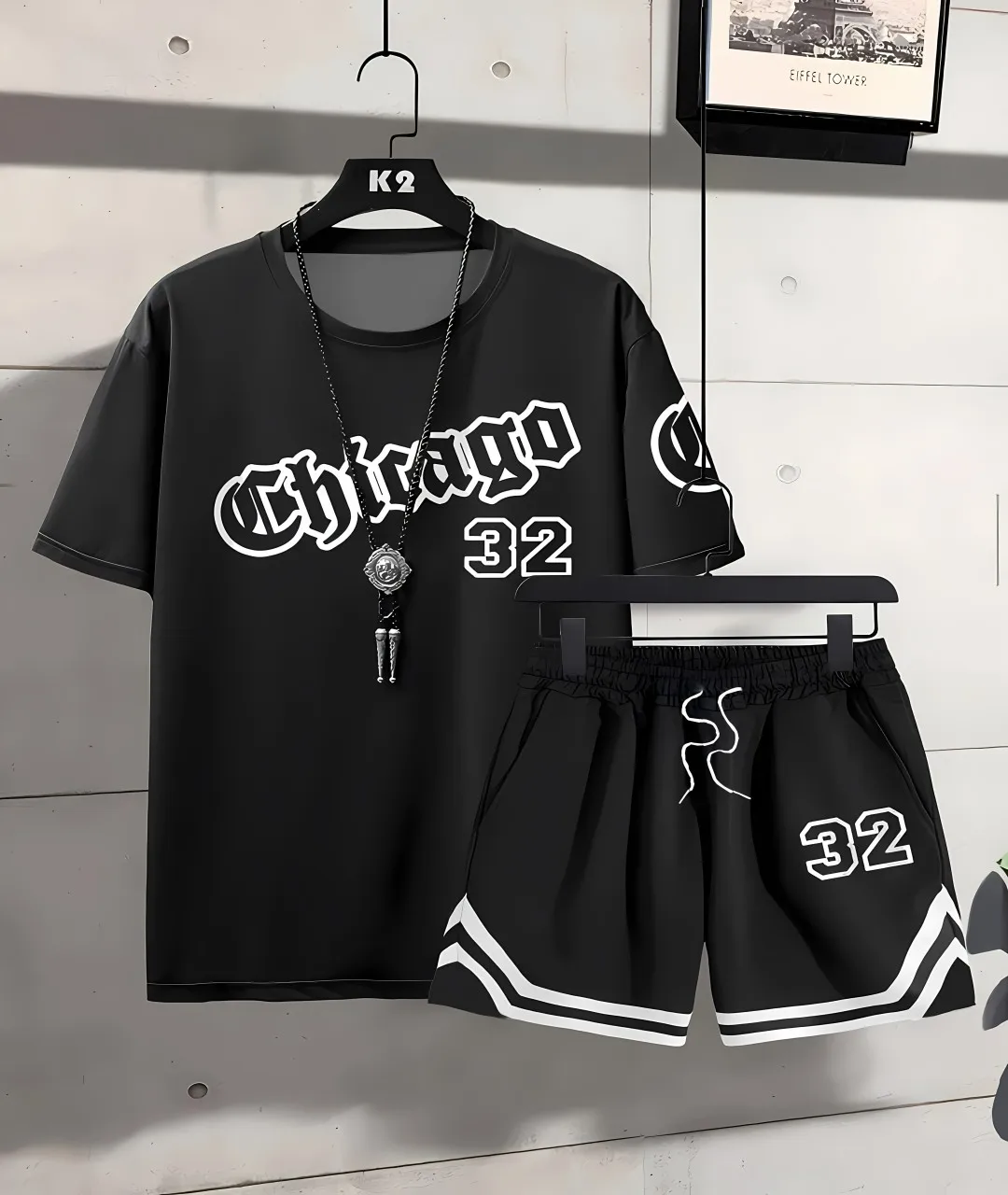 

Summer 2025 new men's casual and fashionable basketball outdoor sports men's suit