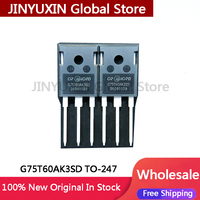 2-20Pcs G75T60AK3SD TO-247 IGBT power single tube 75A 600V IC Chip In Stock Wholesale