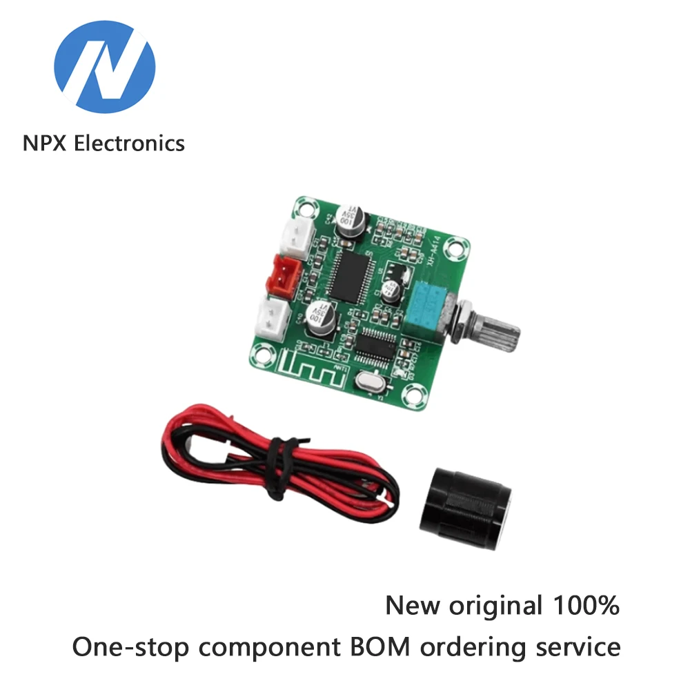 

XH-A414 Bluetooth digital power amplifier board, using TPA3118D2, operates on DC 12-24V and outputs 50W.