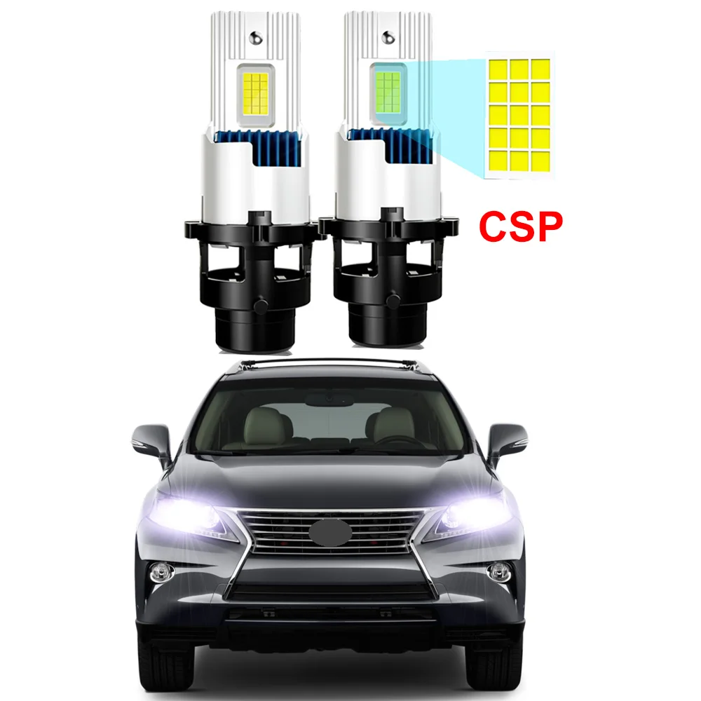 2Pcs LED Headlight Bulbs for Lexus RX350 RX450h 2010-2015 LED D2S Low Beam 20000 Lumen 6000K 35W Xenon HID bulb