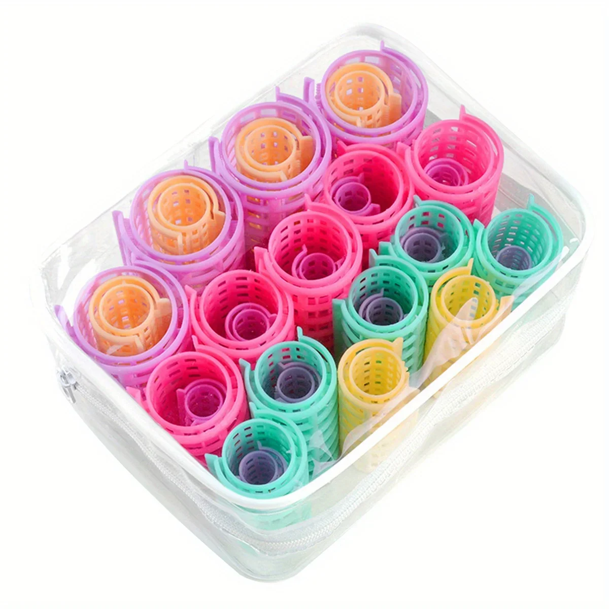 30pcs/set Heatless Hair Curler Rollers Large Grip Clips Lazy Curlers Hairdressing DIY Hair Styling Tool for Women Random Color