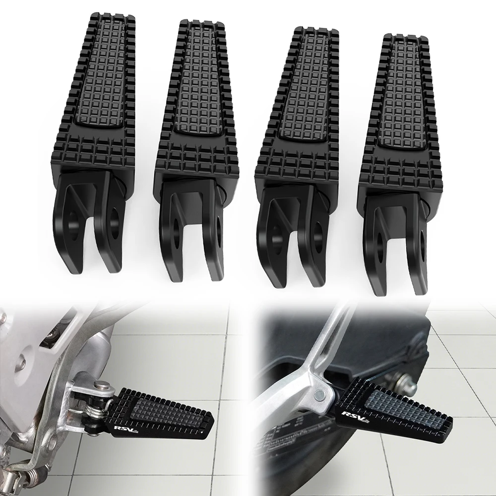 

Motorcycle Adjustable Front and Rear Foot Pegs Footrests Pedal Fit For Aprilia RSV1000 Mille 1998 1999 2000 2001 2002 2003