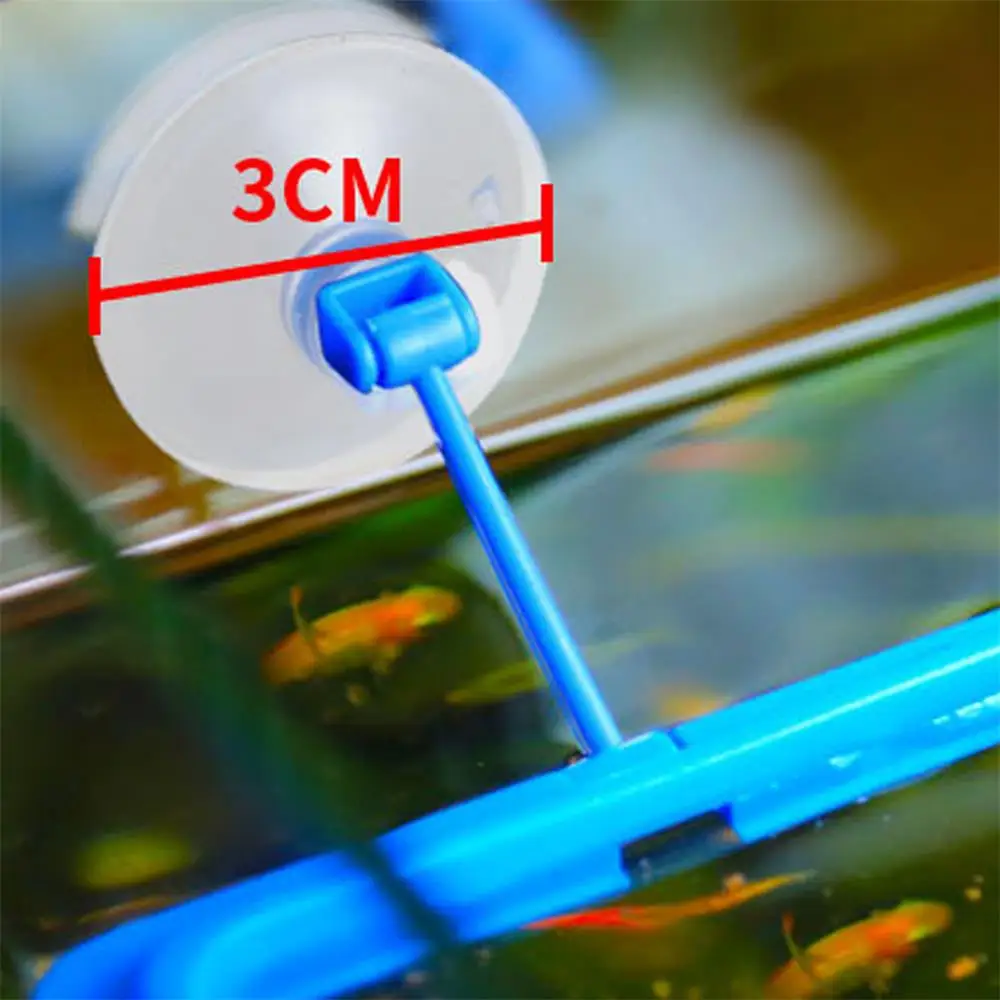 Anillo flotante azul para alimentación de peces en acuario bandeja - imagen 3