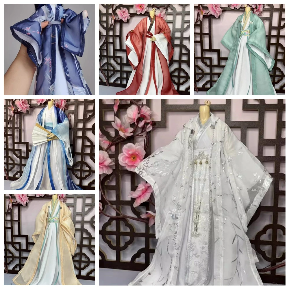 

1/6 мужской костюм, древний костюм Hanfu, традиционный халат Hanfu, костюм для косплея, платье для 12 дюймов, экшн-фигурка, модель BJD, игрушка
