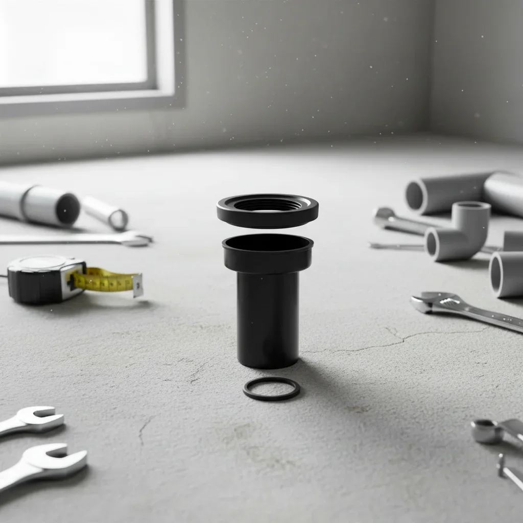 Toilet Drain Pipe 300mm ABS PP Toilet Drain Pipe For Wall-Mounted Toilets, Straight Sewage Connection Bathroom Fixtures