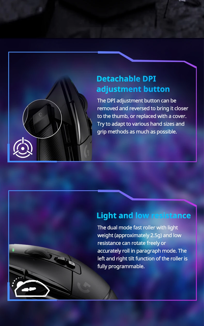 Logitech G502 X LIGHTSPEED Wireless Gaming Mouse, HERO 25K, 25600 DPI, 13 Programmable Buttons, Esports Version