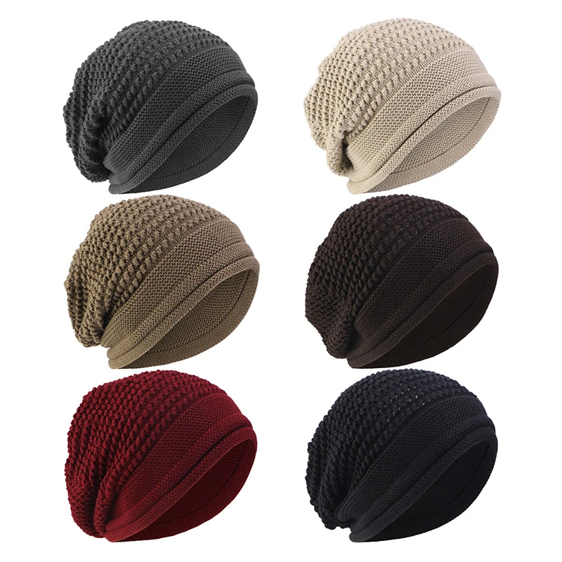 

Модная весенняя мужская и женская шапка-тюрбан с напуском, сетчатая дышащая шапка, вязаная шапка, пуловер, женский и мужской пуловер Mujer