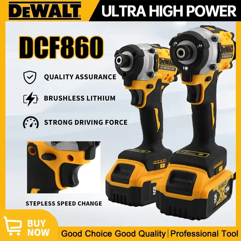 DEWALT DCF860 perceuse/visseuse compacte sans fil 20V perceuse électrique sans brosse tournevis outils électriques rechargeables DCF850 amélioré