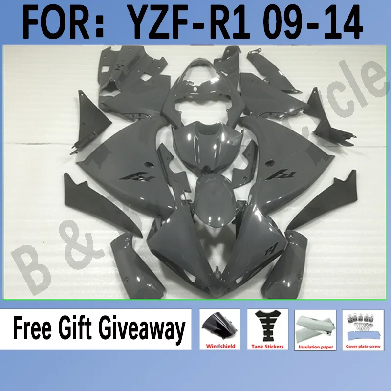 

Новый комплект обтекателей для мотоцикла и велосипеда из АБС-пластика, подходит для YAMAHA YZF-R1 2009 2010 2011 2012 2013 2014, комплект кузова серого цвета