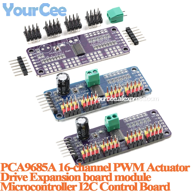 PCA9685A PCA9685 16 Channel Way PWM Actuator Drive Expansion board Module Microcontroller I2C interface control Board