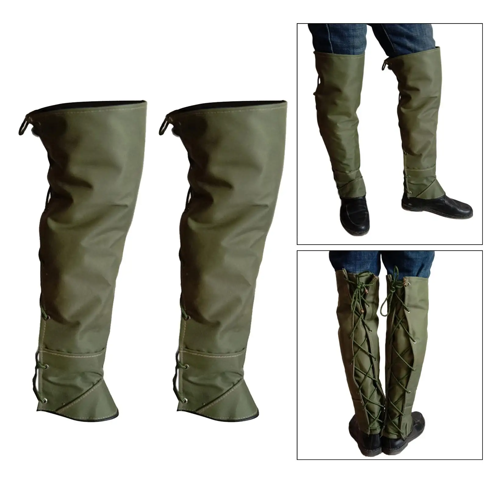 2x ghetta di protezione per le gambe Legging impermeabile Anti morso durevole protezione per animali domestici serpente per lo sci campeggio