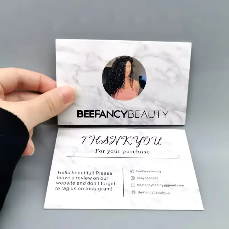 Customized Double-Sided Matte Paper Business Cards Personalized Thank You Cards Small Business Exclusive Customizable Greeting C 6