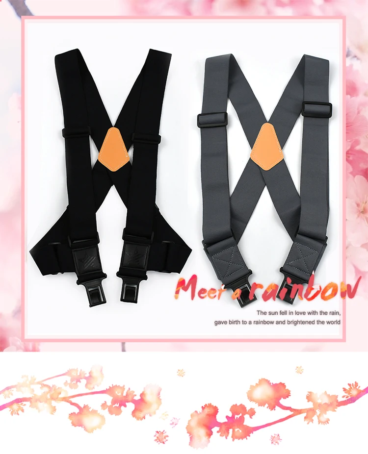 1 Stück Deepeel Hosenträger für Erwachsene und Herren, 5 cm breit, elastische Hosenträger, Geschirr, Mann, X-Typ, verstellbarer Riemen, Suspensorium, Hosenträger, Zubehör – Detail 3
