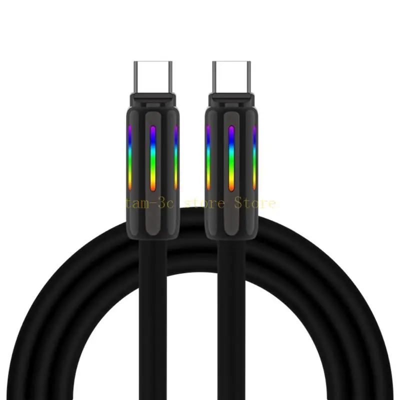 كابل شحن سريع من USB C إلى USB C، 100 وات 240 وات/5 أمبير 480 ميجابت في الثانية مزامنة بيانات سريعة للهواتف الذكية والأجهزة D0UA