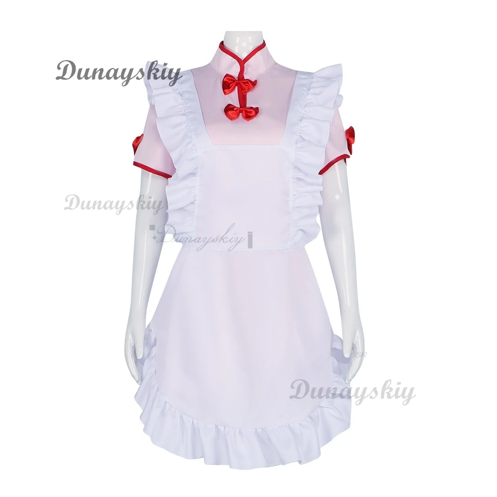 Ranma 1/2 champú Cosplay disfraz Cheongsam peluca delantal vestido mujeres niñas convención Halloween carnaval