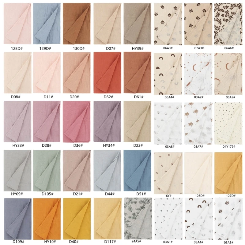 Couverture enveloppante pour nouveau-né, en tissu crêpe, serviette bain pour enfants, en mousseline, pour poussette, W3JF