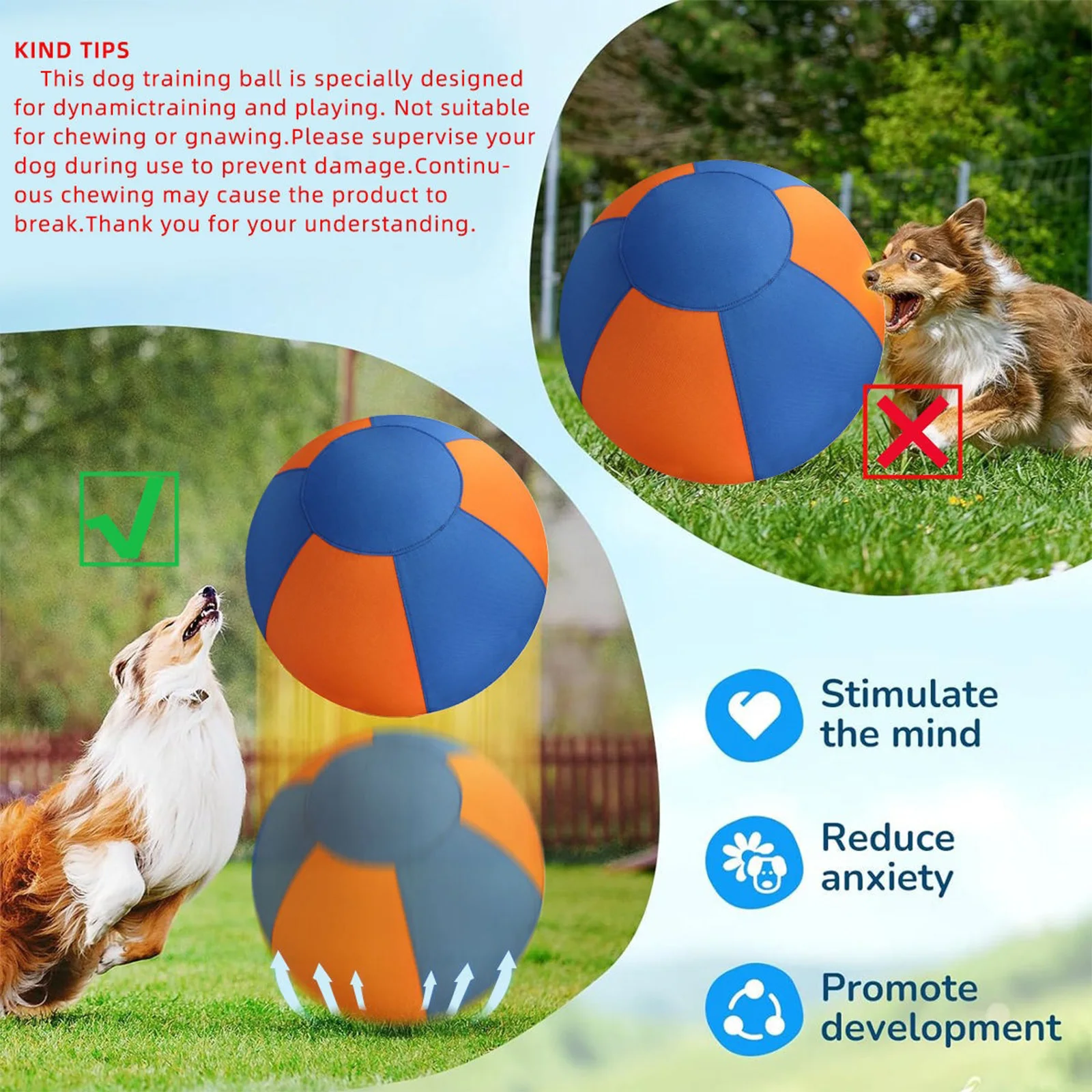 

Herding Ball for Dogs To Keep Them Busy Dog Ball for Australian Shepherd Border Collie Outdoor Training & Backyard Play