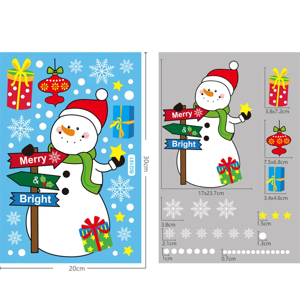 クリスマスの窓の装飾、窓の傾斜、クリスマスの装飾、かわいい、素敵