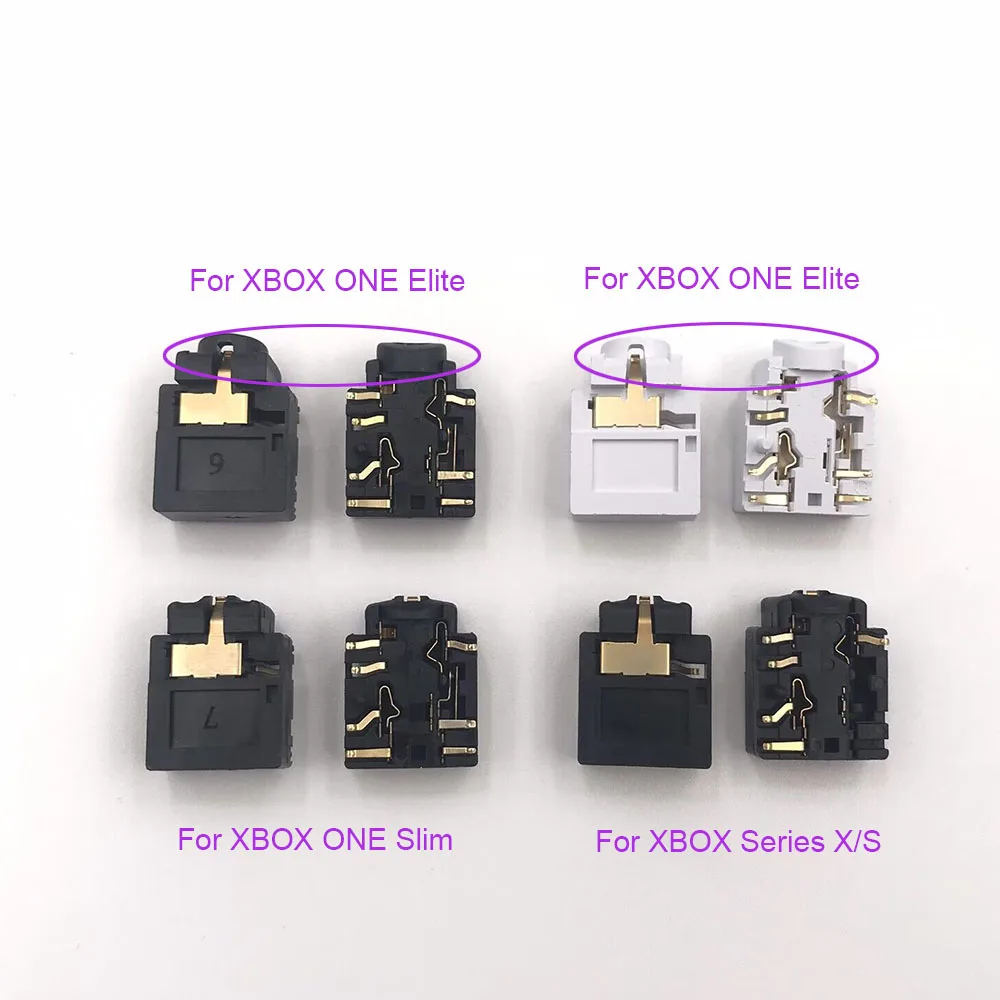 2-10PCS 3.5mm 이어폰 어댑터 포트 소켓 XBOX 시리즈 X/S 컨트롤러 헤드셋 잭 플러그 포트 Xbox One S 게임패드 수리용