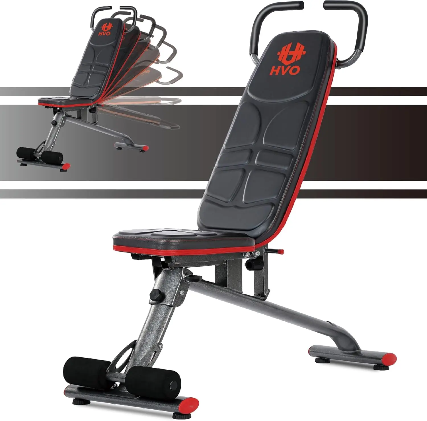 

Bench with Leg Extension Curl: Workout Bench Adjustable Roman Chair