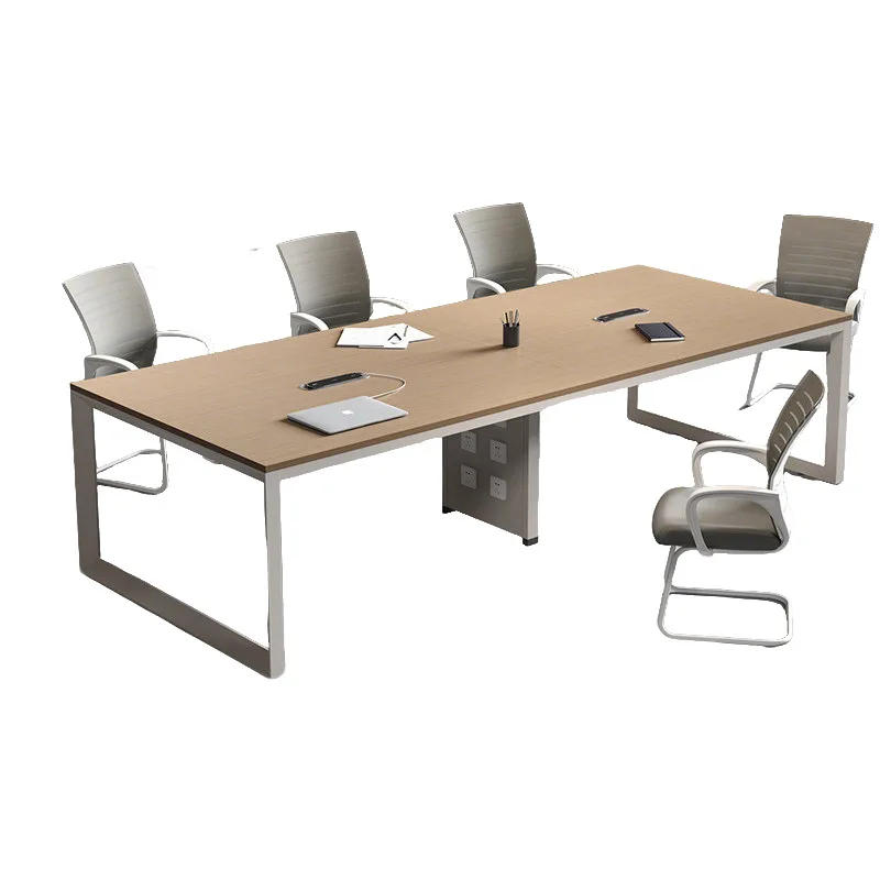 Conference table Long  Modern large conference room Training table Long reading  and chair combination Business