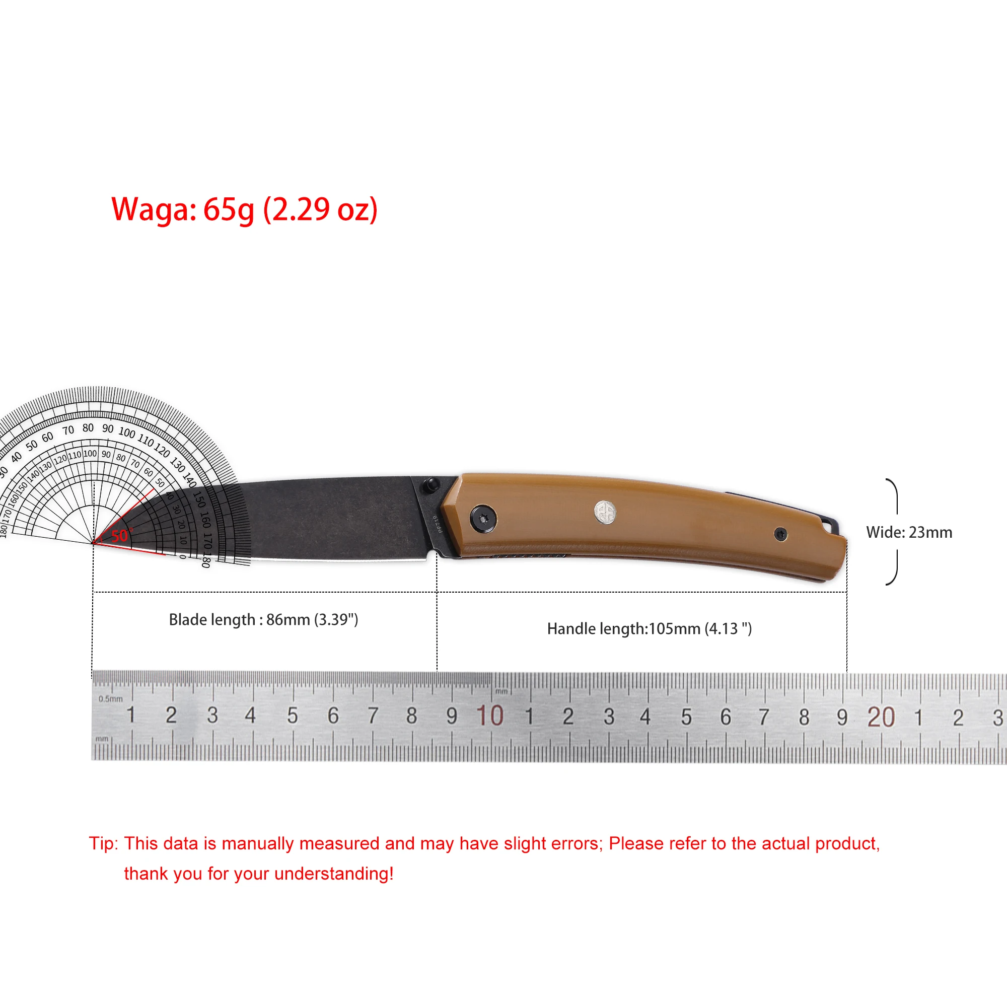 Petrified Fish Jackknife 12C27N Steel EDC Folding Knife Wooden Handle Outdoor Camping Fish Pocket Knife Hunting Hand Tool PF719