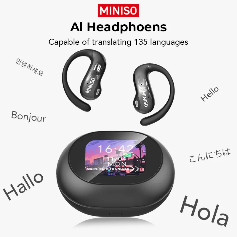 MINISO MS188 AI Translation Touchscreen Earbuds