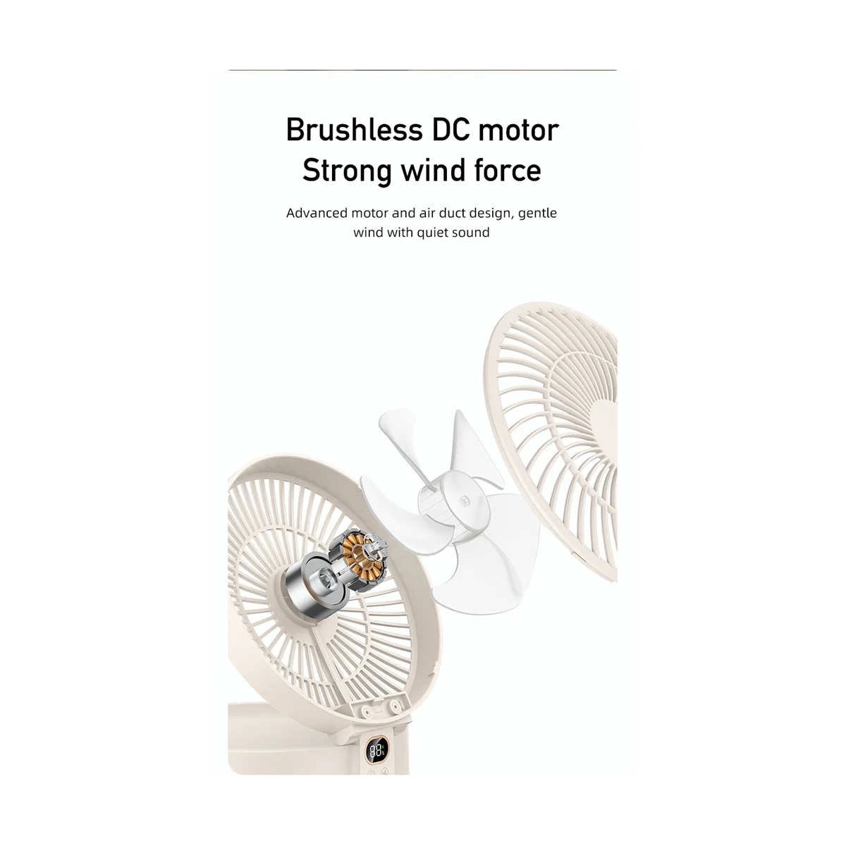 مروحة مصباح سطح المكتب قابلة للطي وقابلة للسحب ومروحة صغيرة محمولة شحن USB للمنزل منخفضة الضوضاء معلقة على الحائط مروحة كهربائية-B-HIM