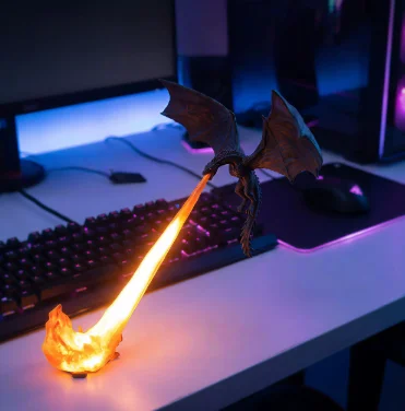 Dragon's Breath Lamp Ornament Night Light Room Atmosphere Decoration Desktop Decoration Crafts Male Birthday Gift