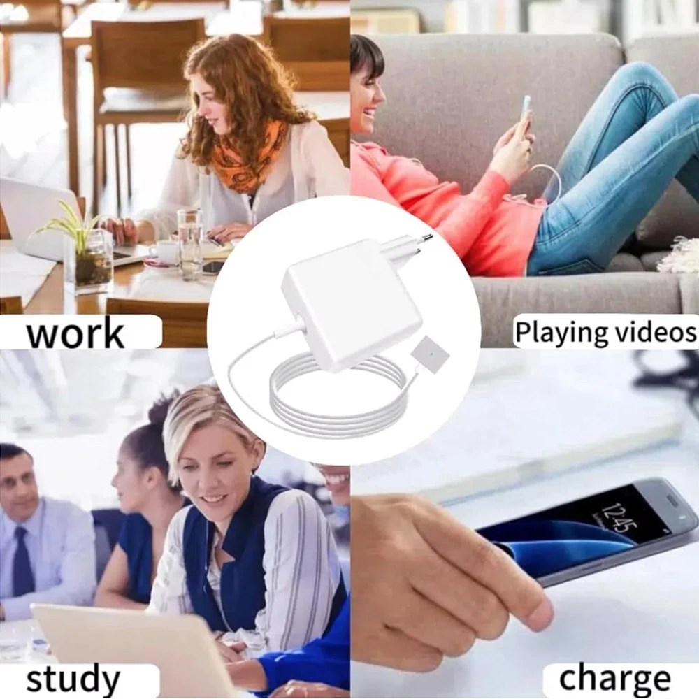 Caricabatterie per laptop con connettore T-tip CA 85 W / 60 W / 45 W compatibile con MacBook Air da 11 pollici e 13 pollici