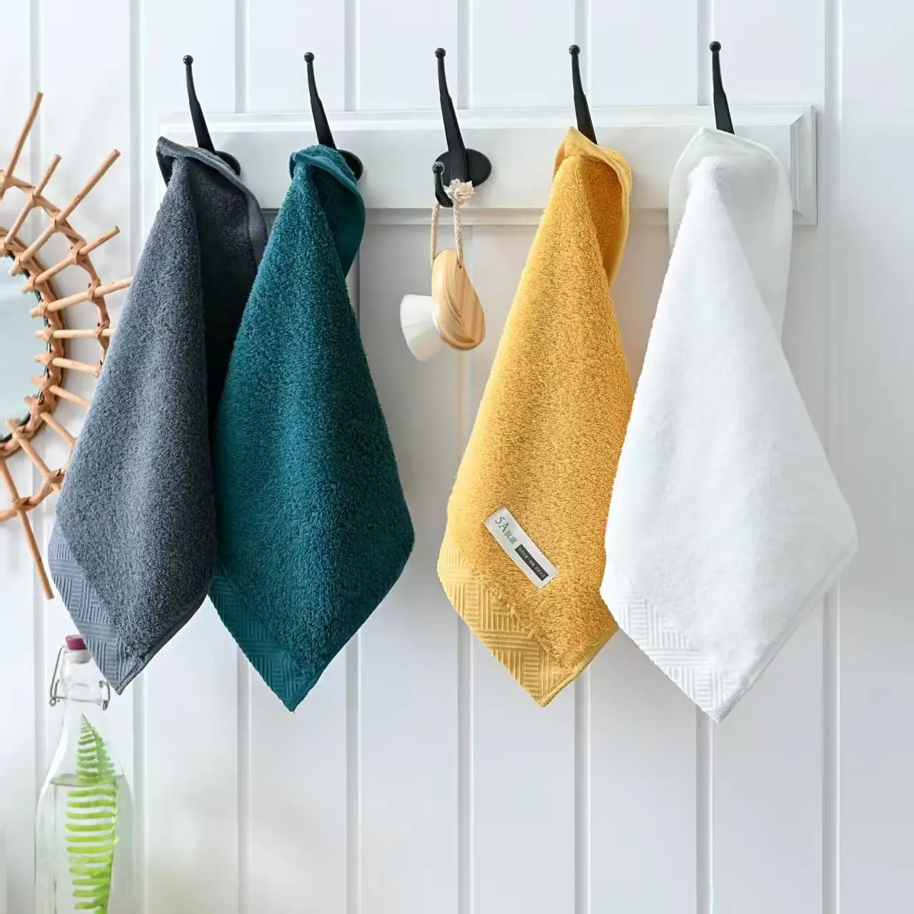 Xinjiang long-staple cotton home 2-piece set 34*80cm antibacterial towel 34*34cm antibacterial square towel no shedding for adul
