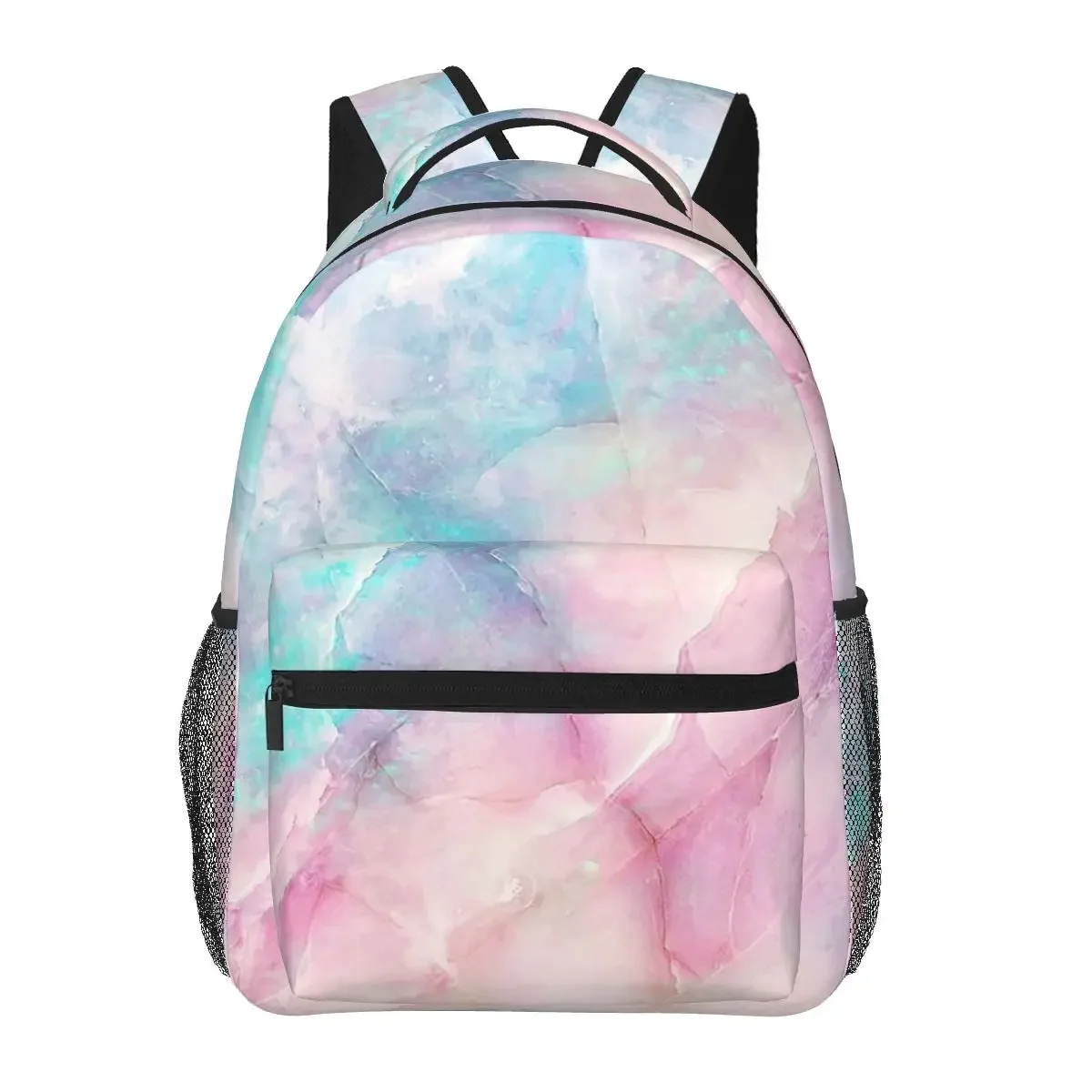 Iridescent Marble Backpacks Boys Girls Bookbag Children School Bags Cartoon Kids Rucksack Shoulder Bag Large Capacity