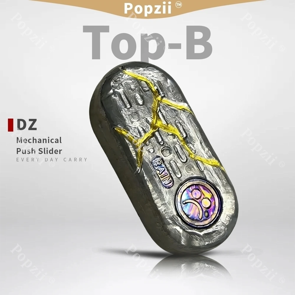 Metal Toys Dz Top B Rain Stone Carving Custom Craftsmanship Mechanical Push Slider Adult Sensory Toys Decompression Toy