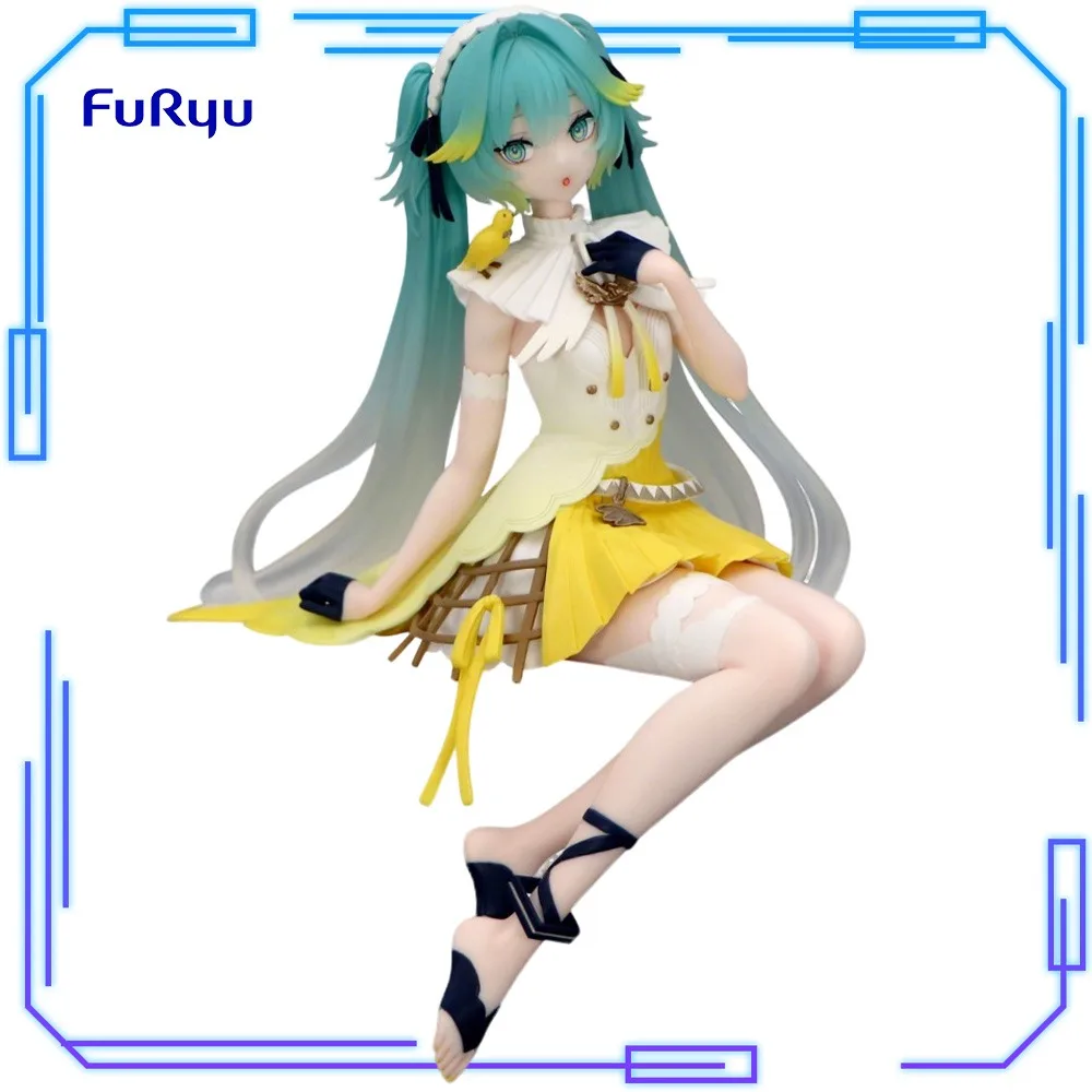 在庫あり-furyu-オリジナル本物の-piapro-キャラクター初音ミクヌードルストッパーフィギュアカナリア-ver-14-センチコレクションモデルおもちゃギフト