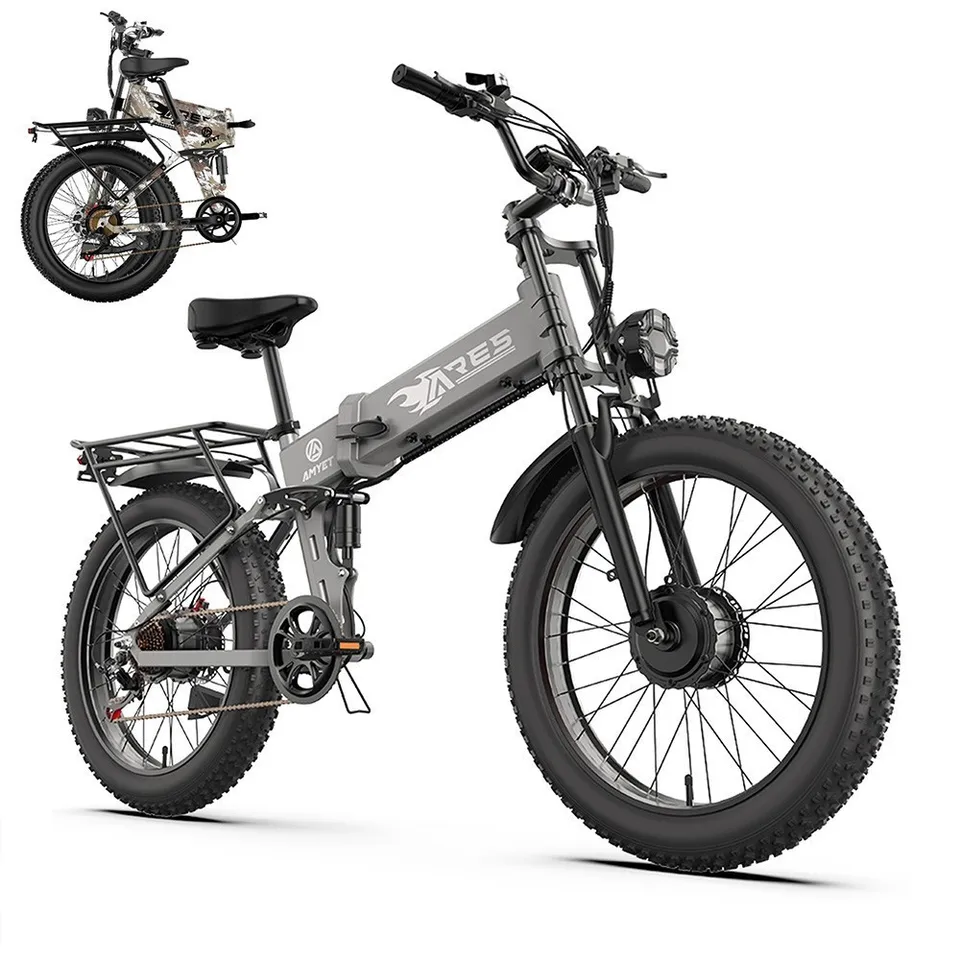 Electric Bike 2000W 25AH AWD Dual Motor Folding 24" Electric Mountain Bike image 4