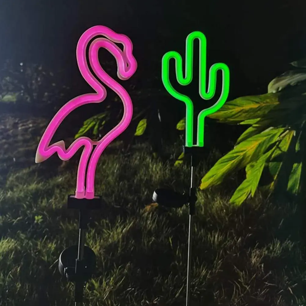 

2 шт. Солнечные светильники для сада, уличные декоративные украшения для двора, фигурки кактусов, светодиодные лампы