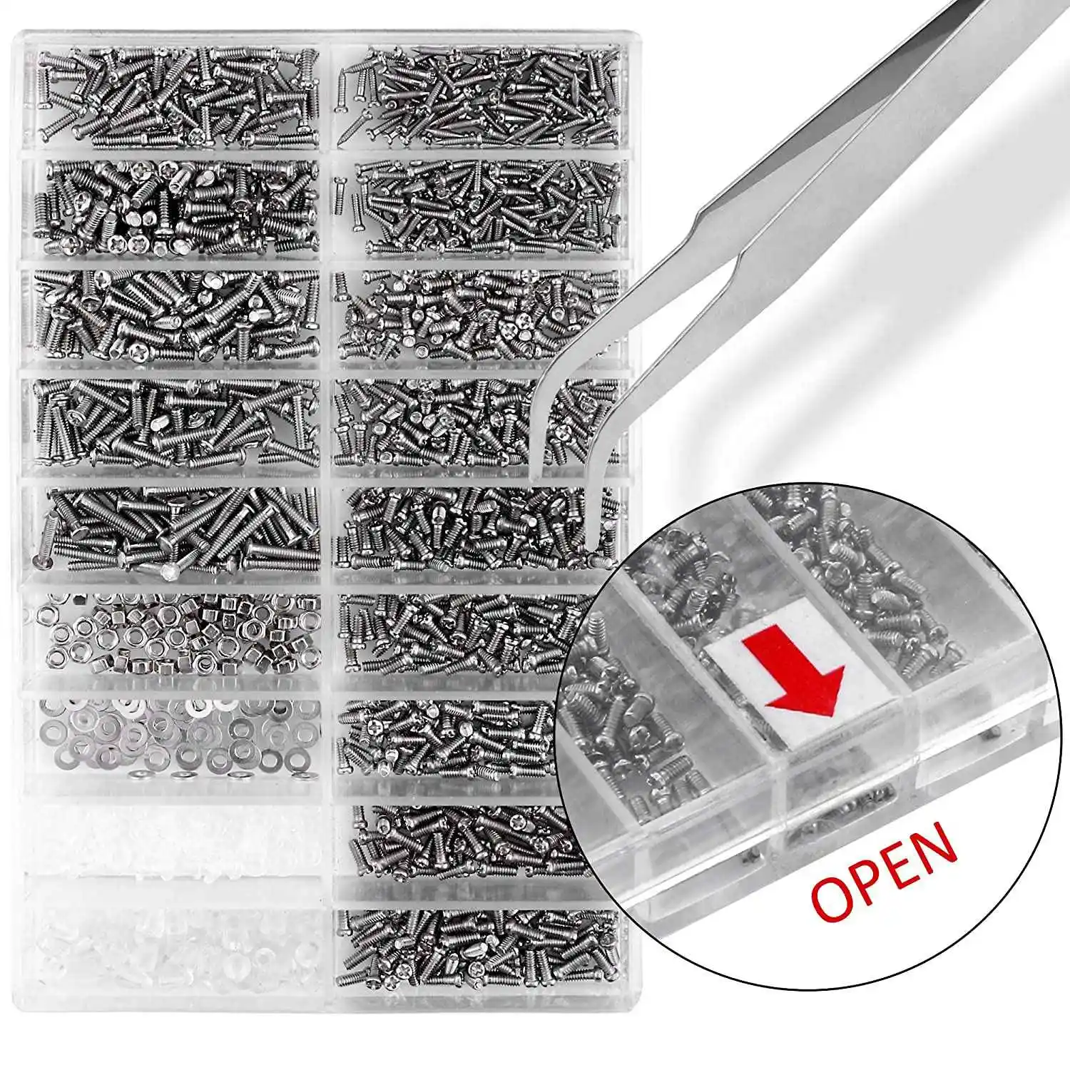 

Quality Eyeglass and Sunglasses Repair Kit,Glasses Screws Kit and Nose Pads with 6 Pcs Screwdrivers and 3 Pcs Tools for Glasses