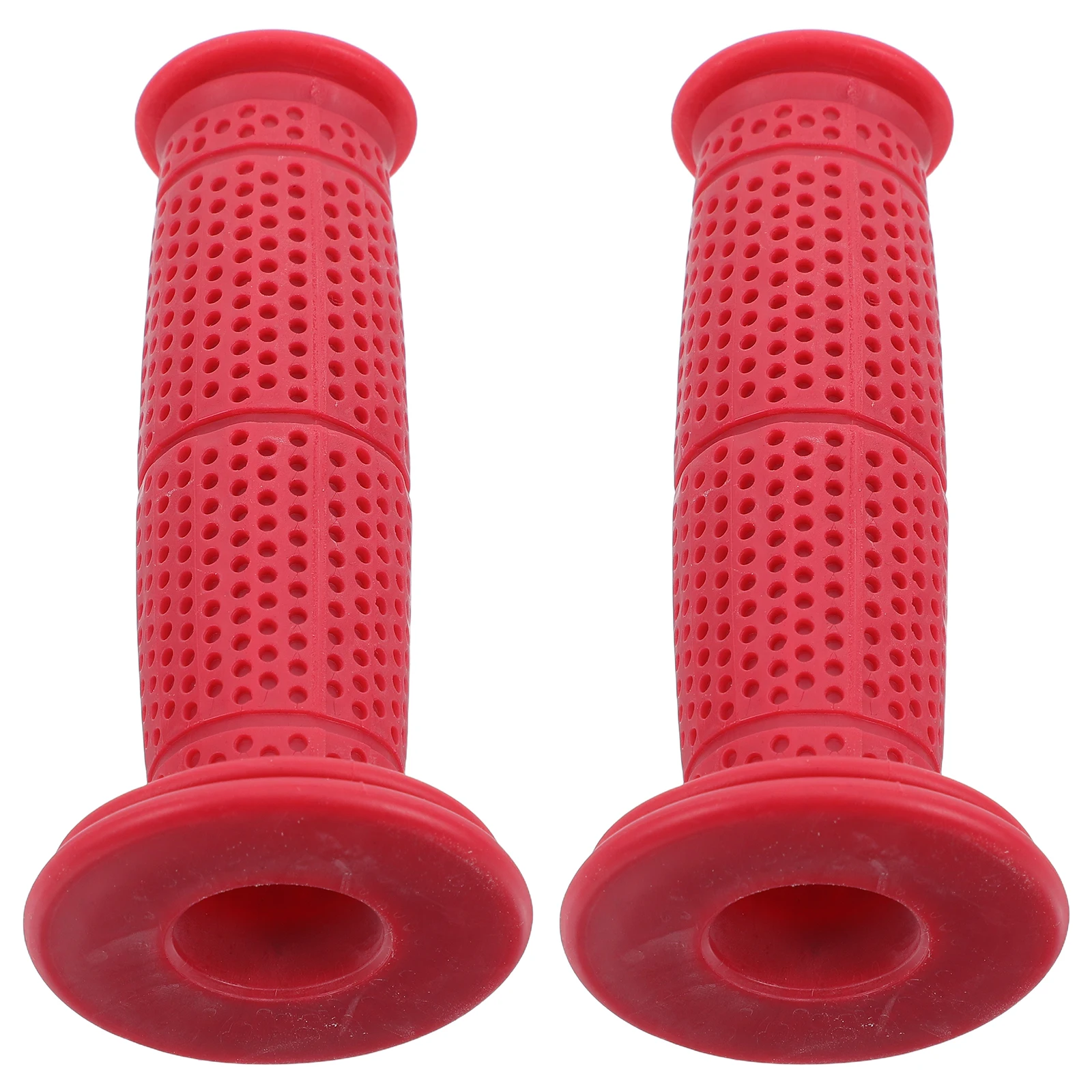 

2pcs Vintage Motorcycle Handlebar Grips Rubber Red Universal Fit Comfortable Anti Slip Durable For Scooters Bikes Dirt Throttle
