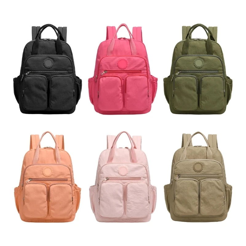 50LE Women's Commuters Backpacks with Multiple Storage Compartments for Organization Lightweight Practical Nylon Ergonomic Strap