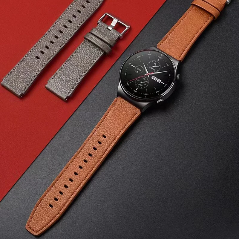 22mm 20mm Leather Strap For Huawei Watch GT3 Pro GT 3 GT2 2 42mm 46mm Smart Watch Honor Magic watch Wristband Replacement Band