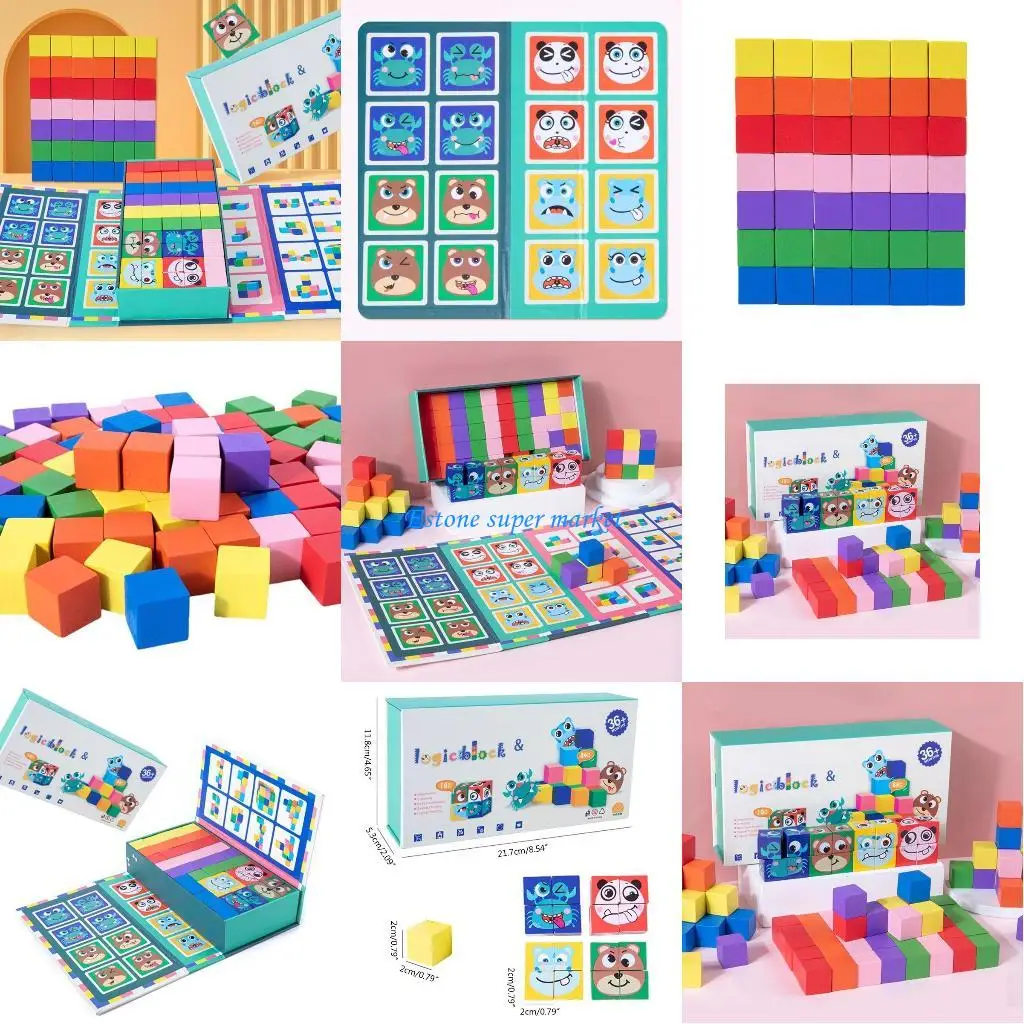 

090B Children's Face Changing CUbes Supplies Multifunctional Portable Table Game