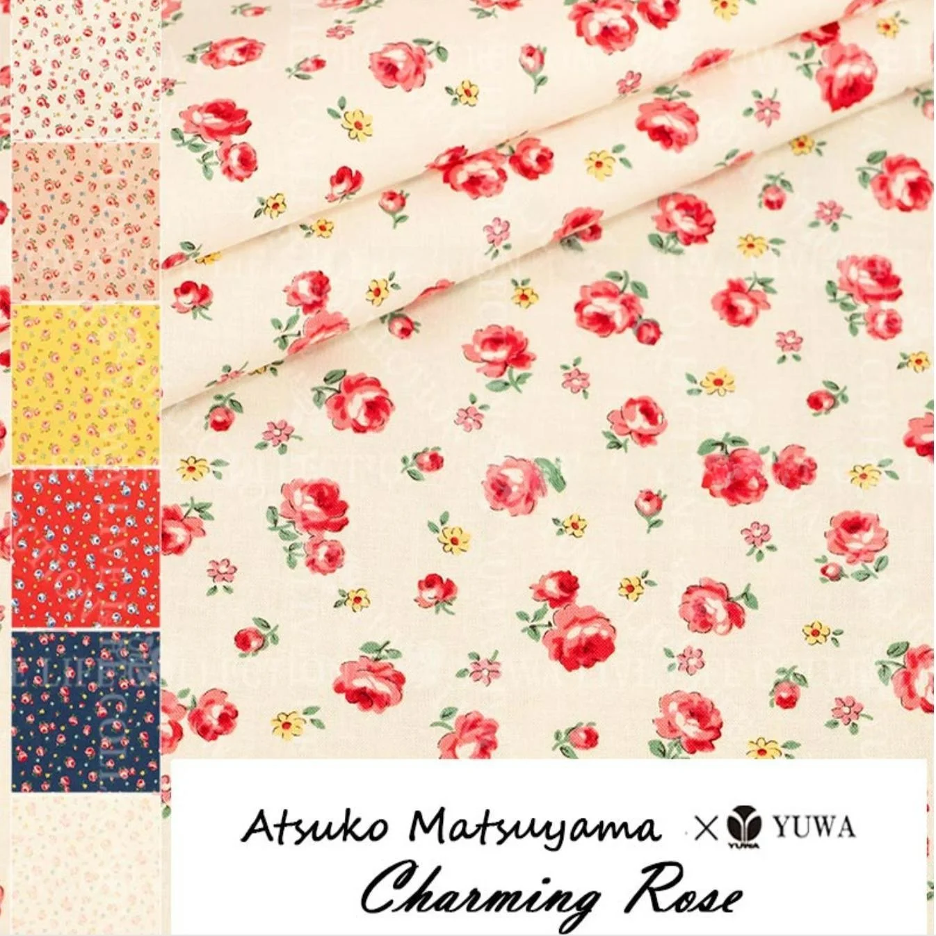 

Five-Color AT829837 Charms Wheel Printed Cotton Sponge Pad Masterpiece DIY Fabric Japanese Origin Home Textile Art