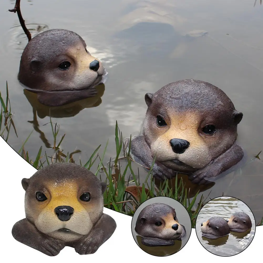 

Resin Floating Ornaments Outdoor Garden Courtyard Pond Floating Animal Rockery Fish Landscaping Decoration Otter Tank X3T5