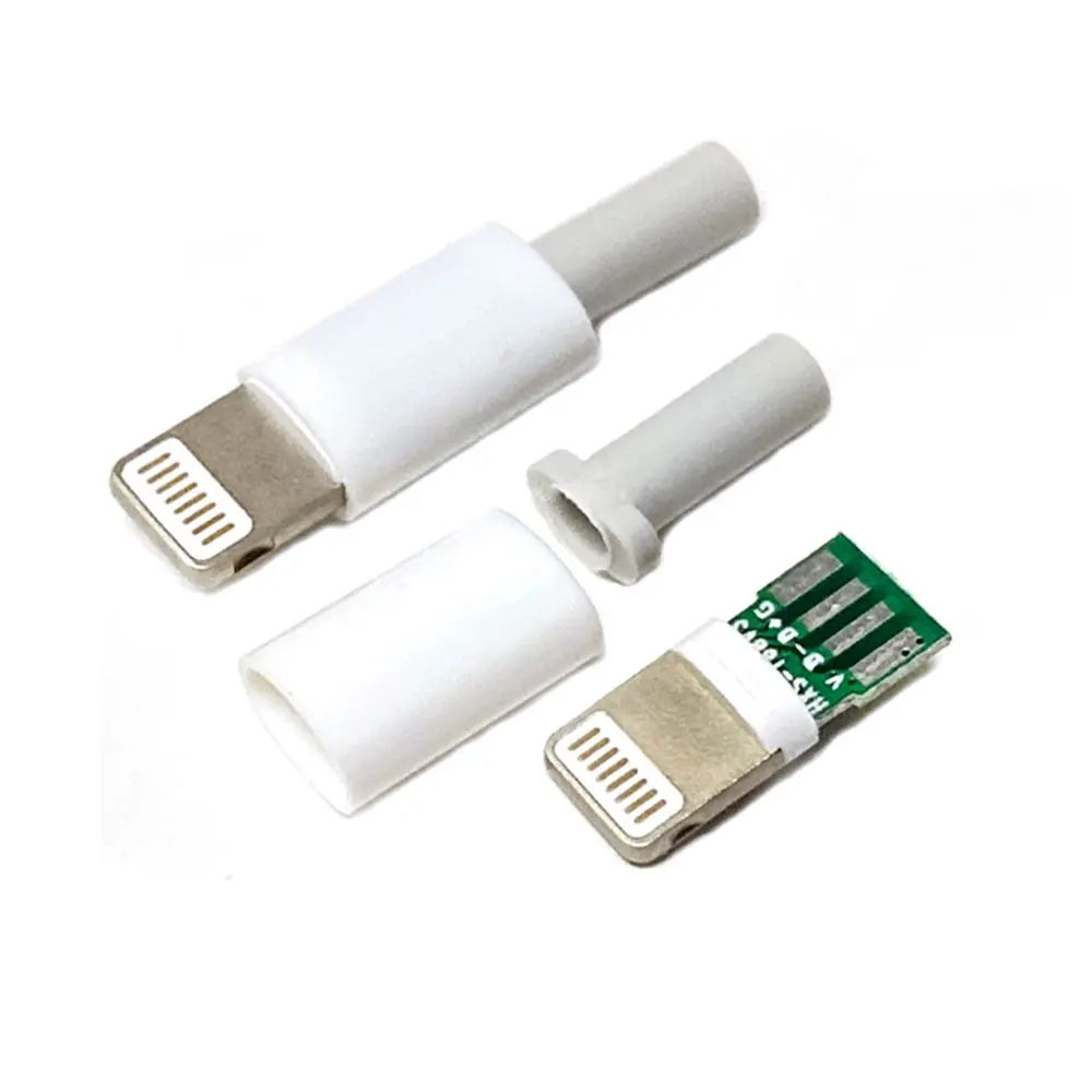 JCD 2Set Lightning Dock USB Plug With Chip Board Male Connector Welding Data OTG Line Interface DIY Data Cable For IPhone