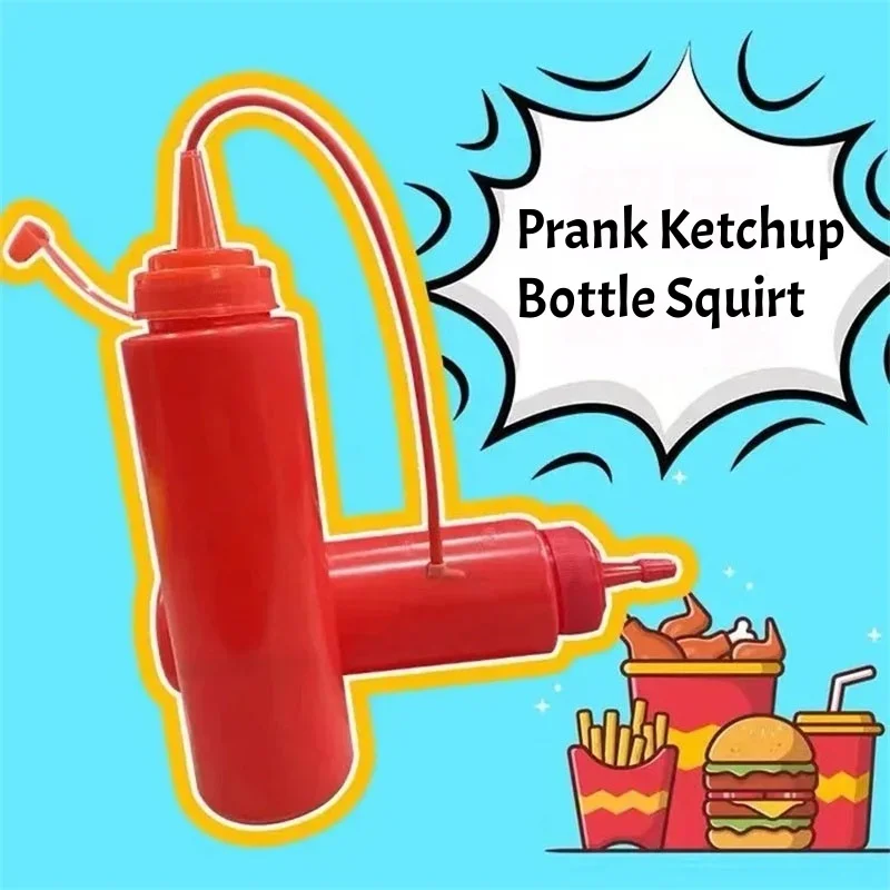 Funny Prank Ketchup Bottles Practical Jokes Tomato Sauce Prank Adult Kids Cool Toys Frightening Items Fake Ketchup Surprise Gift