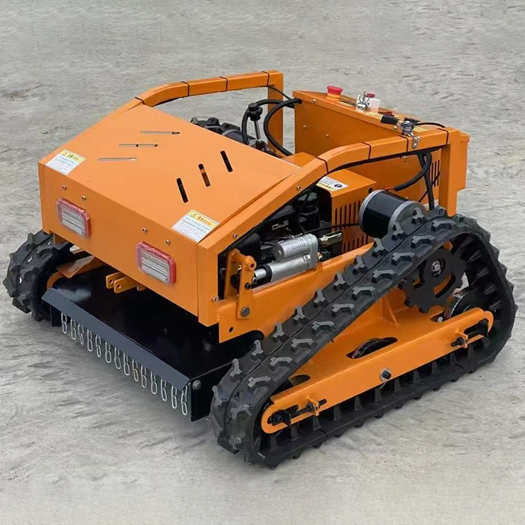 Hot Sell Small Crawler Remote Control Mower Farm Grass Blade Automatic Lawn Mower   Simple Commercial Lawn Mowing Price