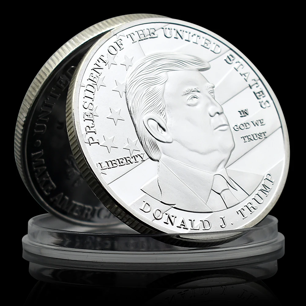 President of The United States in God We Trust Commemorative Coin DONALD J TRUMP Challenge Coin Collect Gifts, Customize