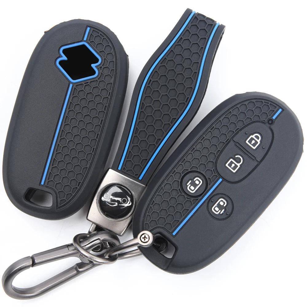 For Suzuki Wagon R Every Hustler Palette Solio Alto Lapin Spacia Soft Silicone Smart Key Protector Wrist Strap Holder Precise